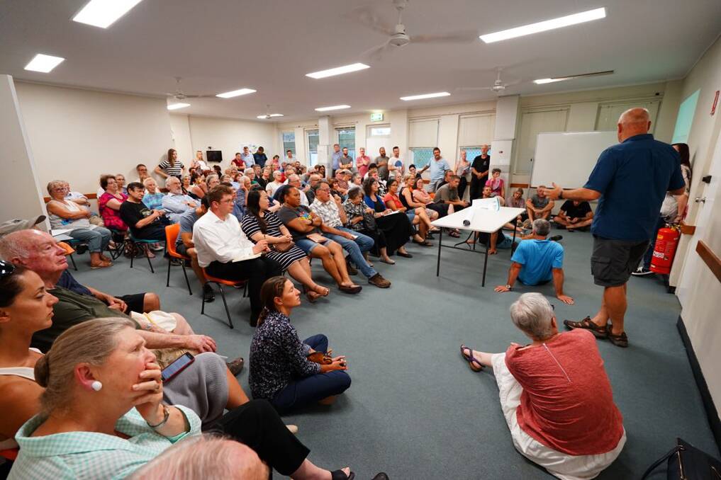 More than a hundred Downer residents attended a meeting last night to voice concerns about a new ACT planning strategy which proposes to increase housing density in the suburb. Photo: Supplied