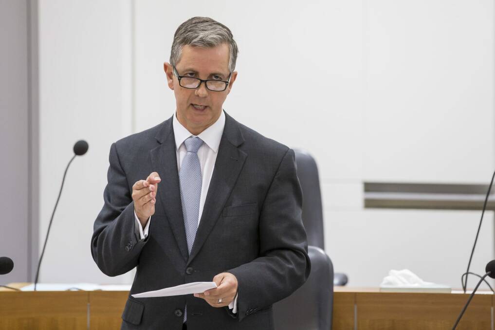 Opposition Leader Jeremy Hanson has promised $240,000 worth of defibrillators and heart disease education if the Canberra Liberals win the October 15 election. Photo: Matt Bedford
