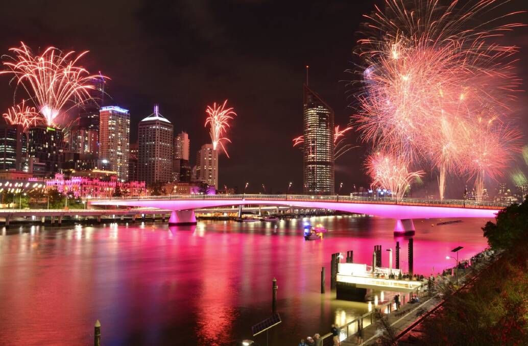 The view of Riverfire 2018 from the State Library of Queensland. Photo: Twitter - @aprilheart