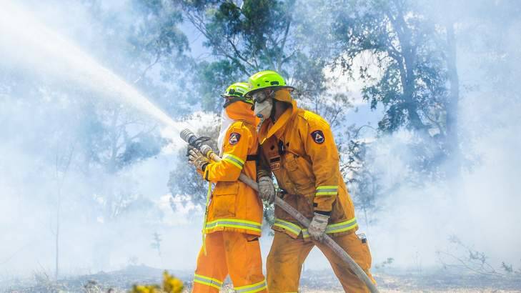The ACT Rural Fire Service will be heading to Cooma on Monday. Photo: Katherine Griffiths
