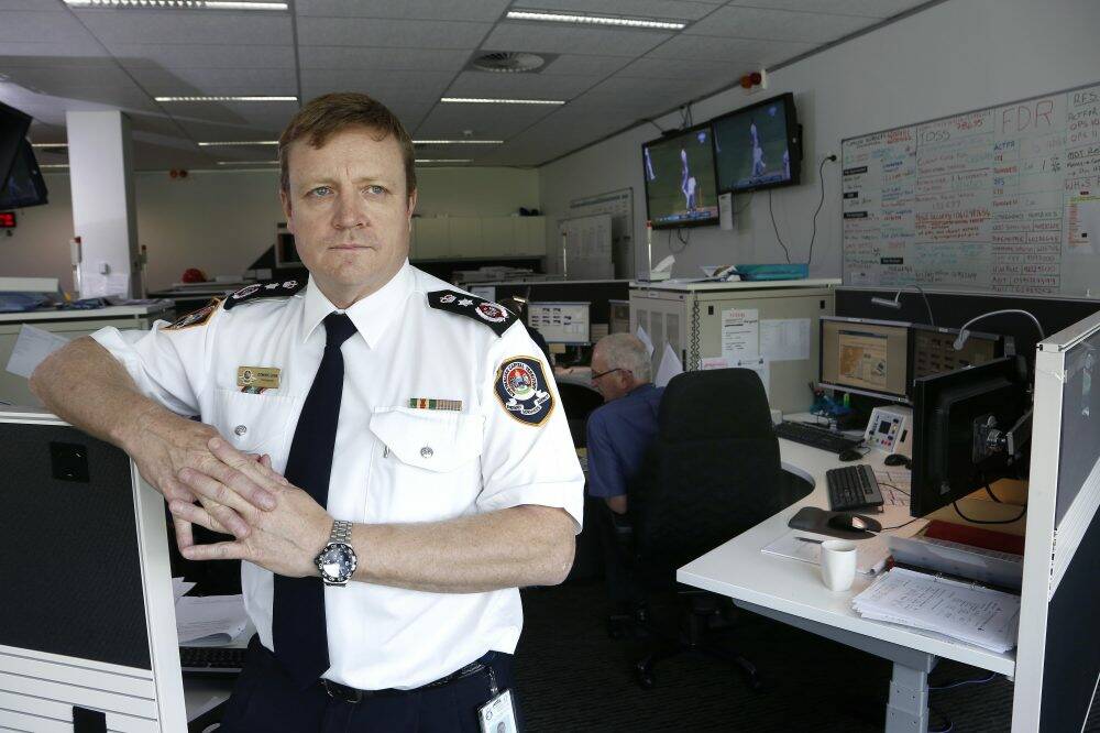 Testing times: ACT Emergency Services Agency commissioner Dominic Lane at his headquarters. Photo: Jeffrey Chan