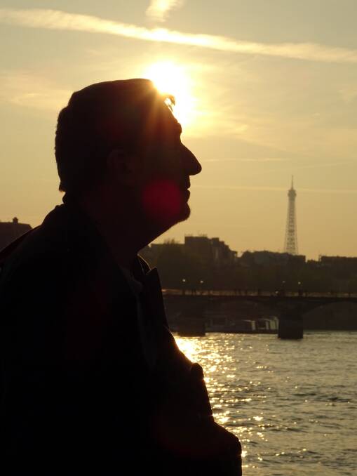 Frederic Duvelle in Paris with the Eiffel Tower in the background in <i>Life is a Very Strange Thing.</i> Photo: Vingan Media