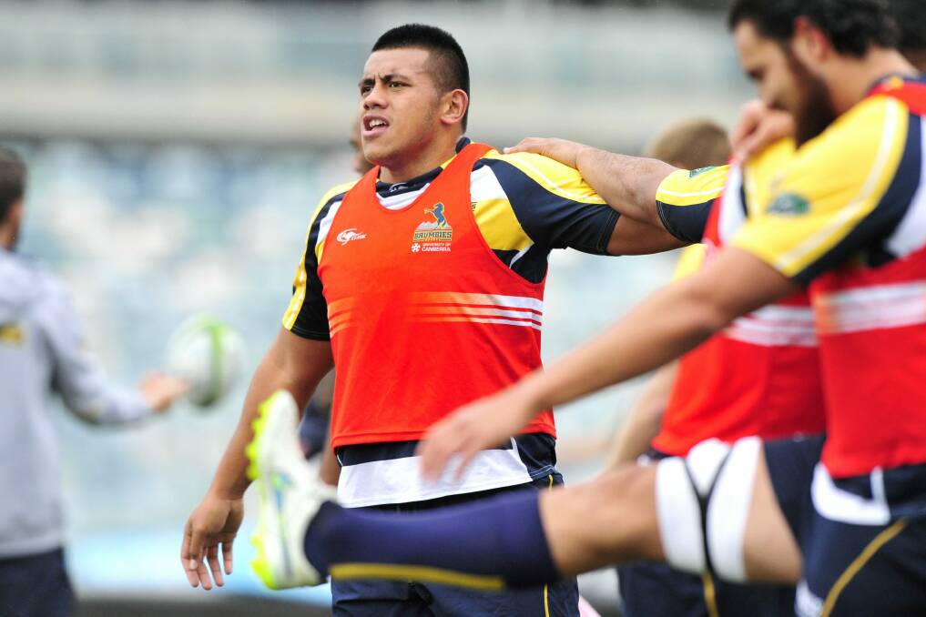 Allan Alaalatoa will get a chance in the Brumbies starting team on Friday night. Photo: Jeffrey Chan