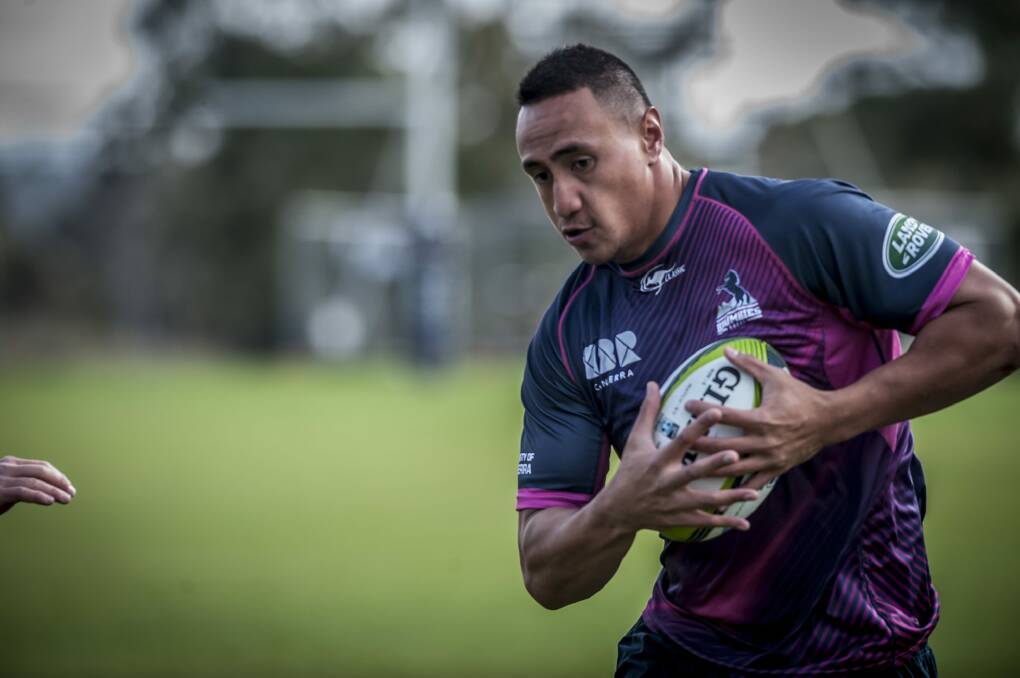 Brumbies winger Lausii Taliauli will start his first Super Rugby game in 11 months on Friday. Photo: Karleen Minney