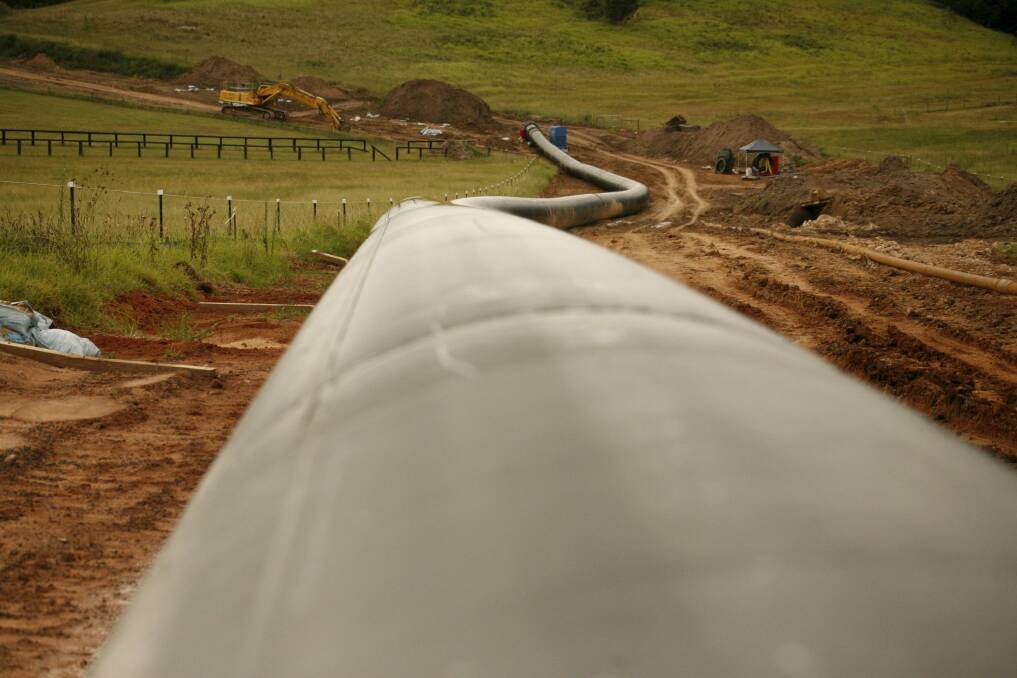 The large polyethylene pipe which UEA pulled into one of its directional drilling tunnels.
 Photo: Supplied