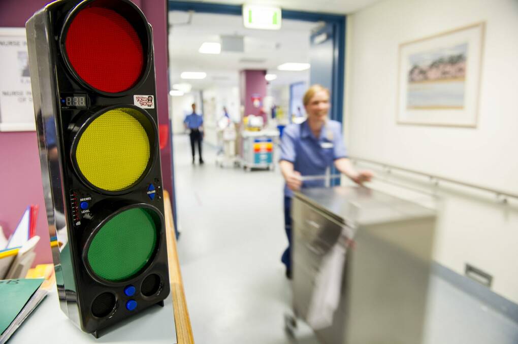 Canberra Hospital will soon use the Yacker Tracker to monitor noise levels in parts of the hospital to help patients get a good night's sleep. Photo: Jay Cronan