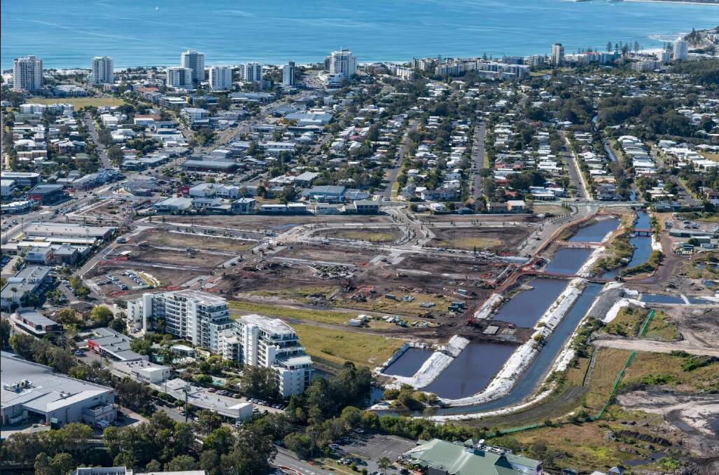 The new Maroochydore CBD begins to emerge from the ground. Photo: supplied