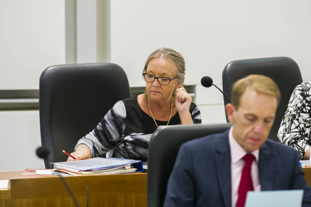 Former minister Joy Burch on the government backbench during Question Time. Photo: Rohan Thomson