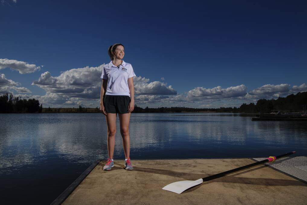 In charge: Kendall Brodie will cox a men's rowing crew in Austria this weekend. Photo: Louise Kennerley
