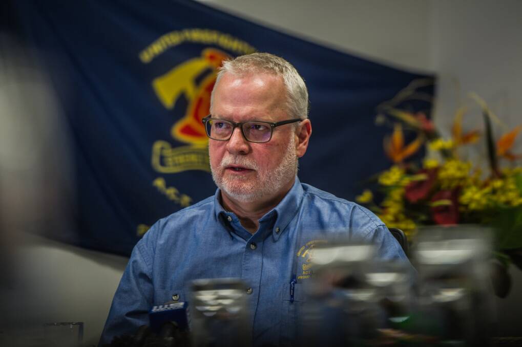United Firefighters Union ACT branch secretary Greg McConville, who says the union suspects underpayments to firefighters totalling more than $1 million. Photo: Karleen Minney