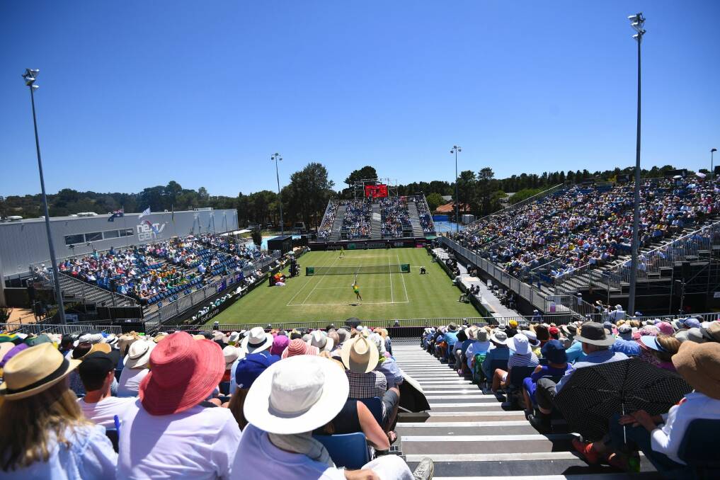 The crowds packed out the Canberra Tennis Centre. Photo: AAP