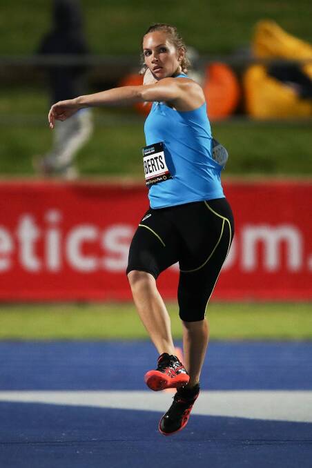 Kelsey-Lee Roberts is off to the world titles after winning the women's javelin final. Photo: Brendon Thorne