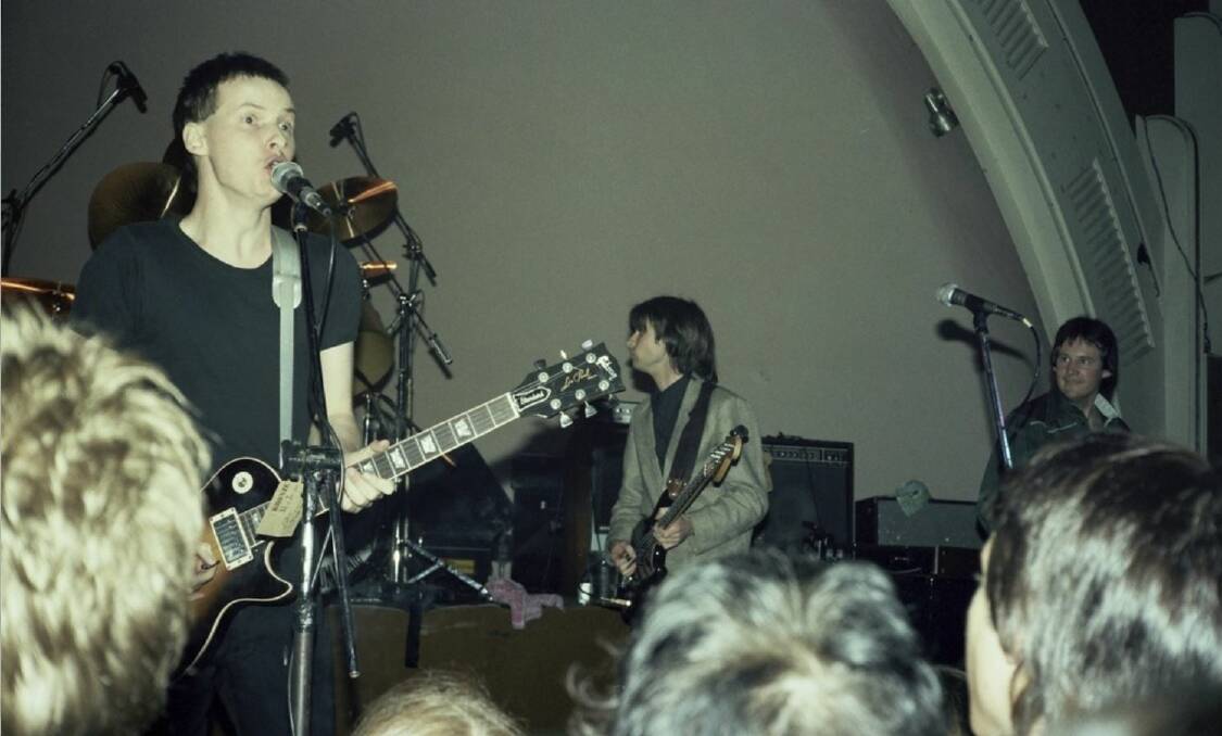 Andy Partridge and Colin Moulding and XTC at Cloudland Ballroom in 1979 before it was demolished. Photo: Paul O'Brien and State Library of Queensland