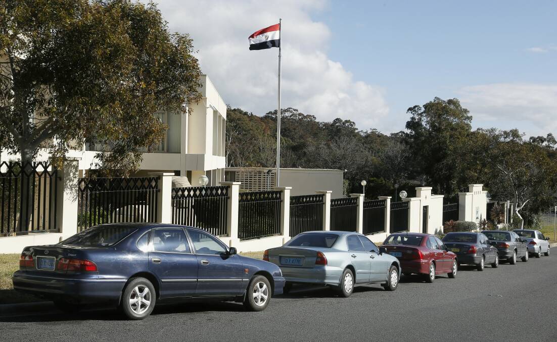 Egypt's embassy has racked up $12,609 worth of fines from 107 infringements. Photo: Jeffrey Chan