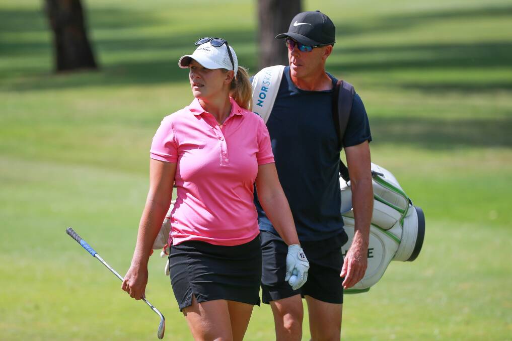 Marianne Skarpnord will have fiance Richard Green as her caddy this week. Photo: Golf NSW