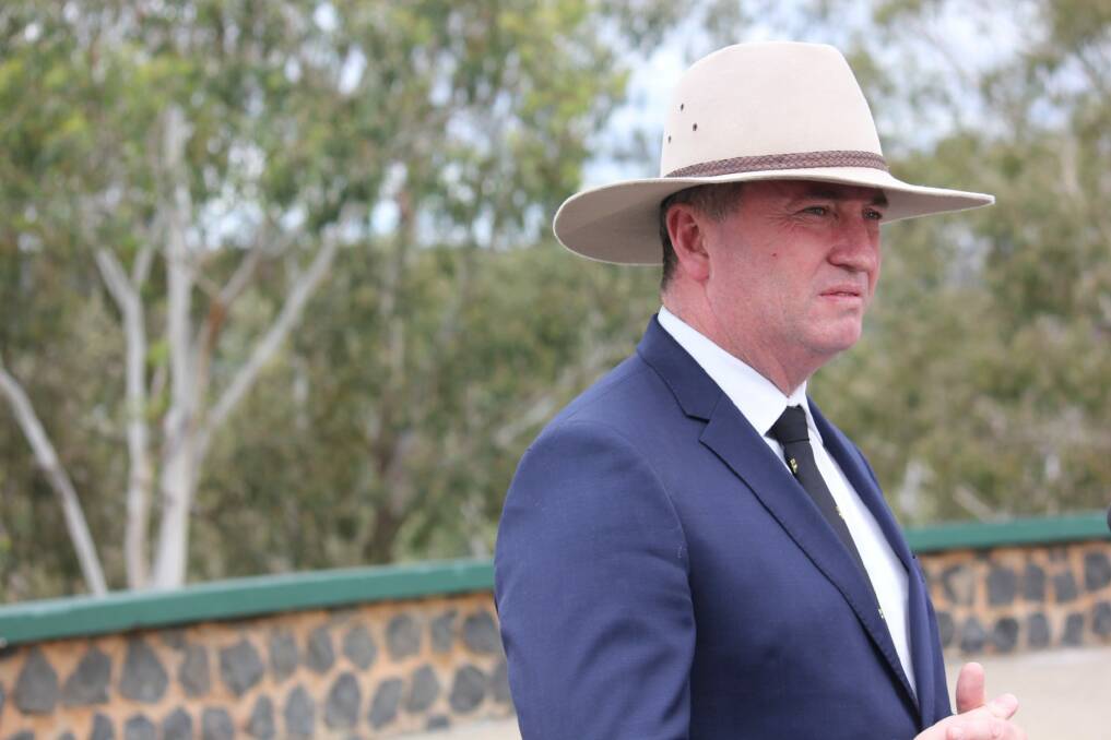 Barnaby Joyce announces on Friday his resignation as Nationals leader. Photo: Nick Fuller/Armidale Express