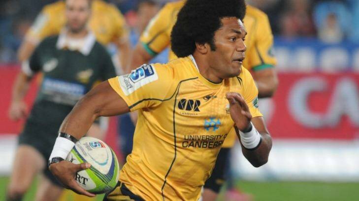 Room  to move: Henry Speight of the Brumbies charges towards the Bulls. Photo: Getty Images
