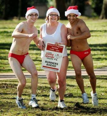 The 6500 Santa Speedo Shuffle fun run is on next weekend, with the donations going to Cystic Fibrosis. Photo: Colleen Petch
