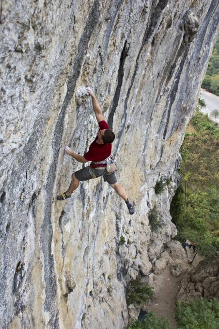 Climbing in Yangshuo, China. Photo: Duncan Brown Collection