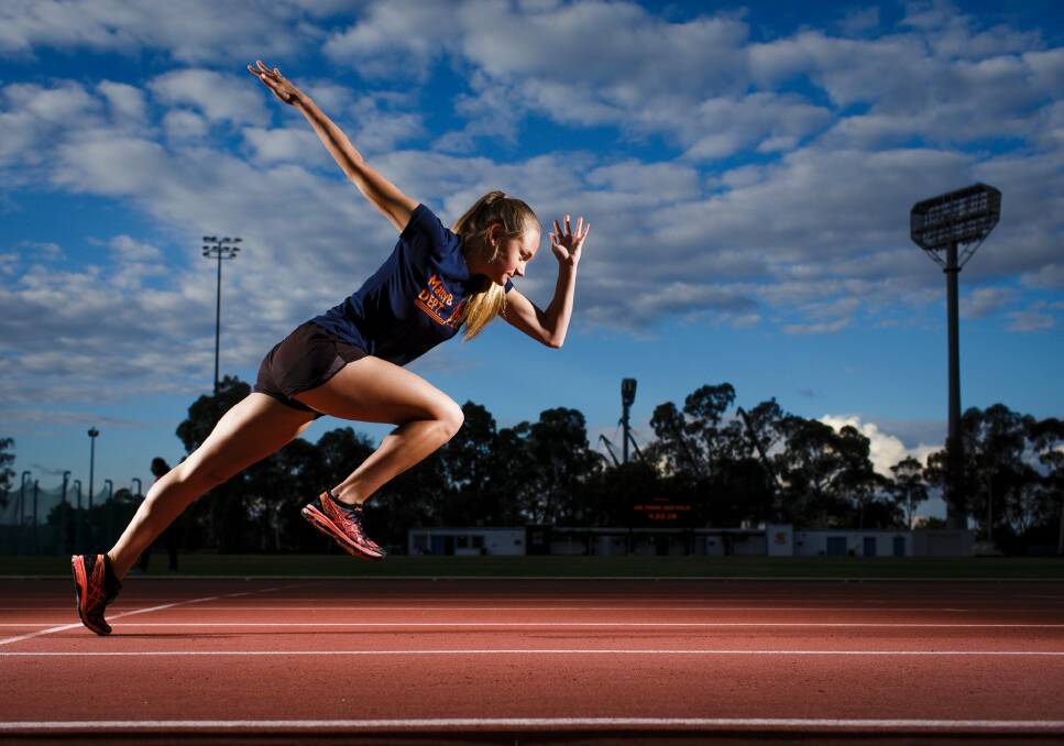 Three-time Stawell Gift finalist Sarah Blizzard at the AIS. Photo: Sitthixay Ditthavong