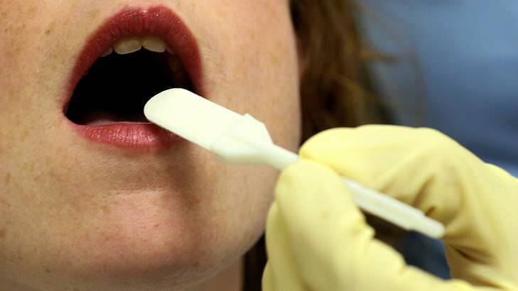 A saliva swab that tests for drugs in drivers. Photo: Ken Irwin