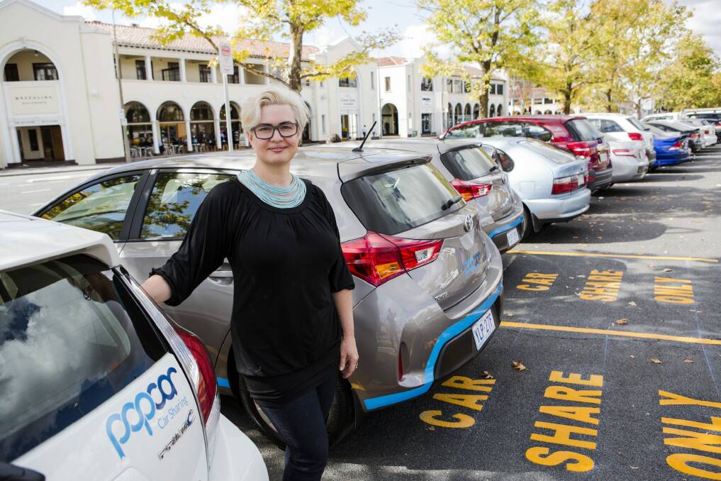 Peta Swarbrick uses car sharing when traveling in Melbourne. She is looking forward to it beginning in Canberra. Photo: Jamila Toderas