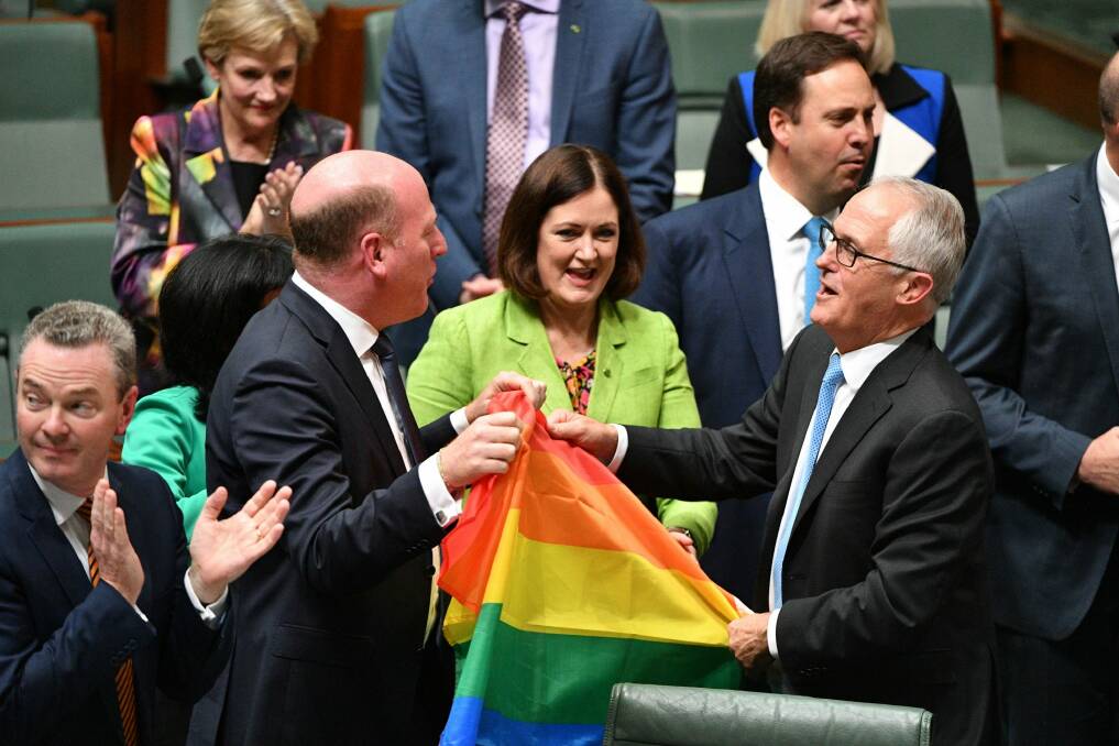 After an insipid year, Malcolm Turnbull will still be remembered as the prime minister who introduced marriage equality. Photo: Mick Tsikas
