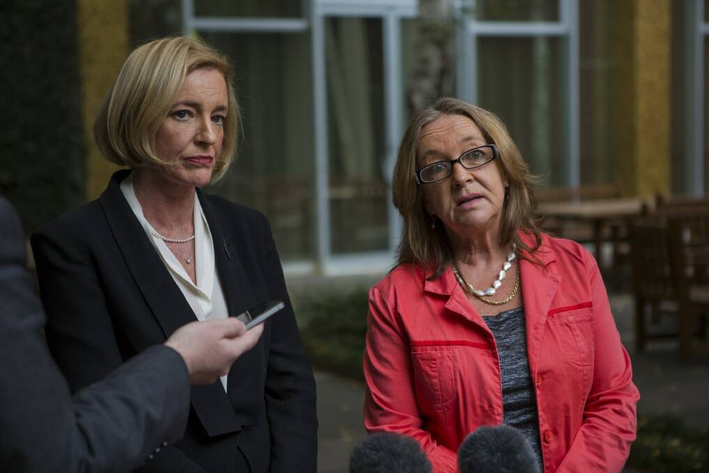 Serious allegations: ACT Minister for Education Joy Burch, right, and director-general of the ACT Education and Training Directorate, Diane Joseph. Photo: Jamila Toderas