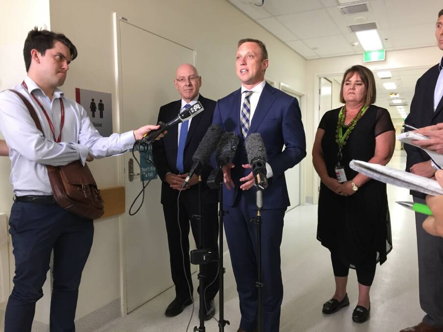 Health Minister Steven Miles at Princess Alexander Hospital after the auditor-general's report into digital hospitals was released. Photo: Lucy Stone/Brisbane Times