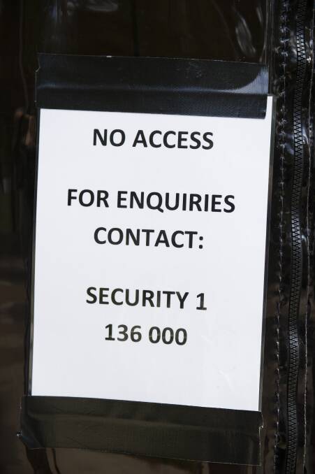 Calls to this number did not reveal any more on why the Lachlan Cafe had closed. Photo: Dion Georgopoulos