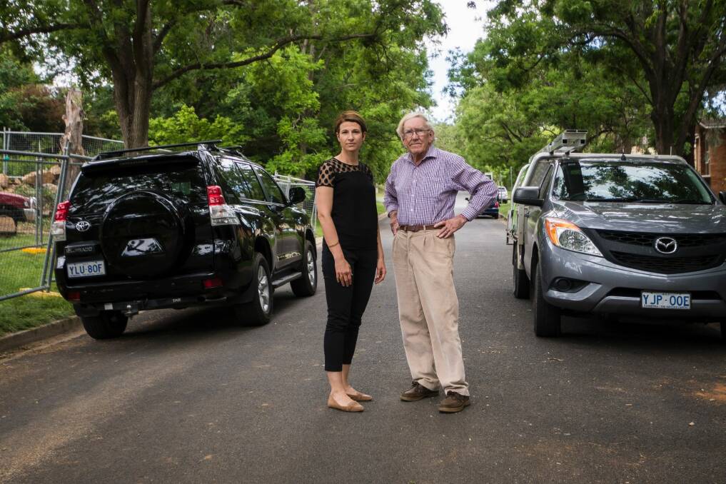 Resident Luisa Capezio and historian Alan Foskett say urban in-filling is clogging the roads of Campbell. Photo: Dion Georgopoulos
