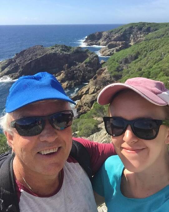 Tess Brunton, right, spent hours trying to contact her father Paul, left, when he disappeared as fires raged in Tathra. Photo: Justice NSW