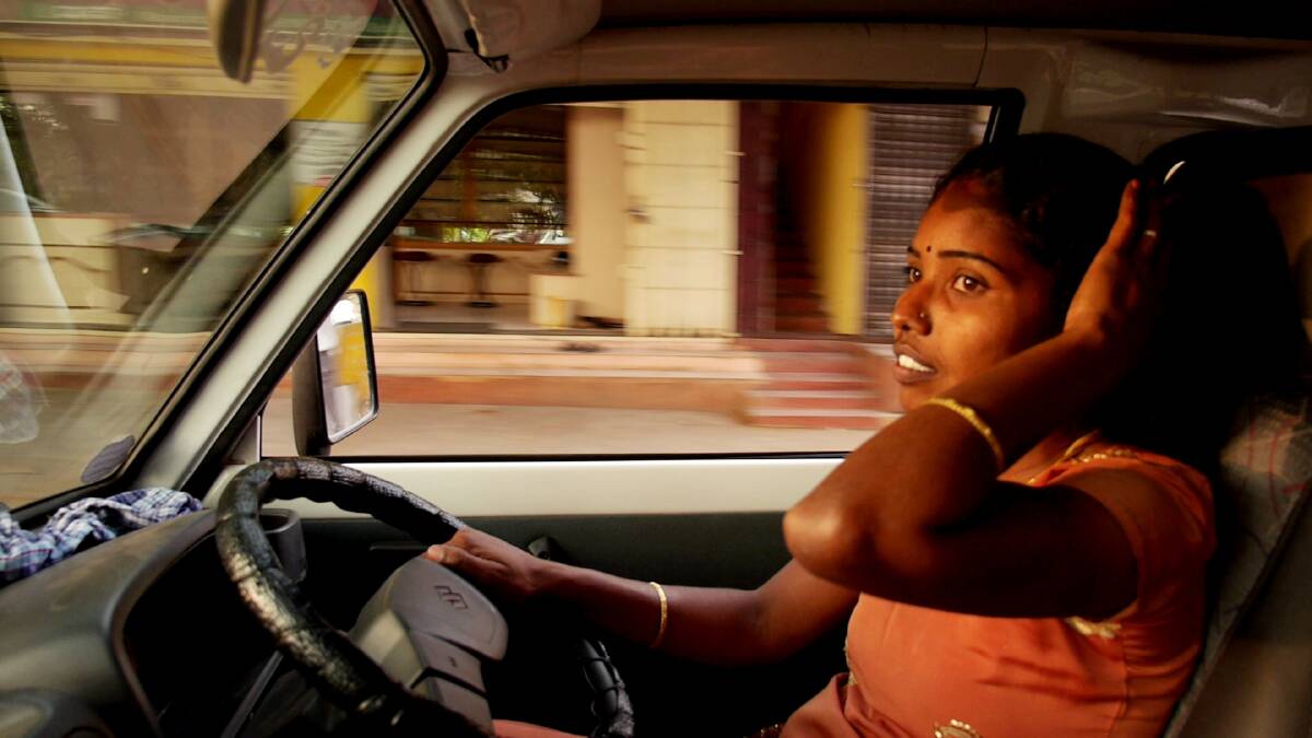 Still from <i>Driving With Selvi</i>, screening at the Canberra International Film Festival. Photo: Supplied