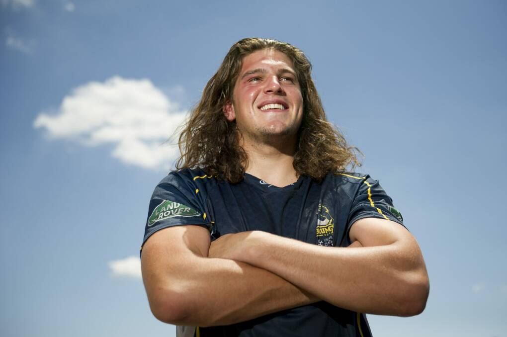 Ben Hyne quit his job as a carpenter to take a chance to train with the ACT Brumbies. Photo: Jay Cronan