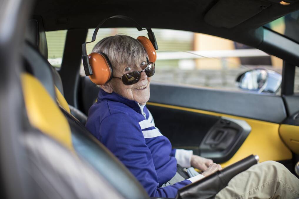 Emily Hurt, 79, of Farrer, on the day of her surprise joy ride. Photo: Supplied