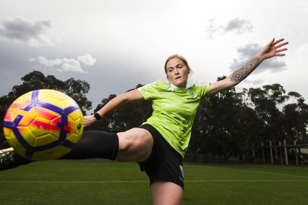 Canberra United recruit Meaghan McElligott. Photo: Dion Georgopoulos