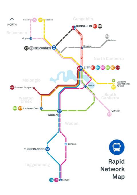 There will be 10 rapid routes including light rail.  Photo: Supplied