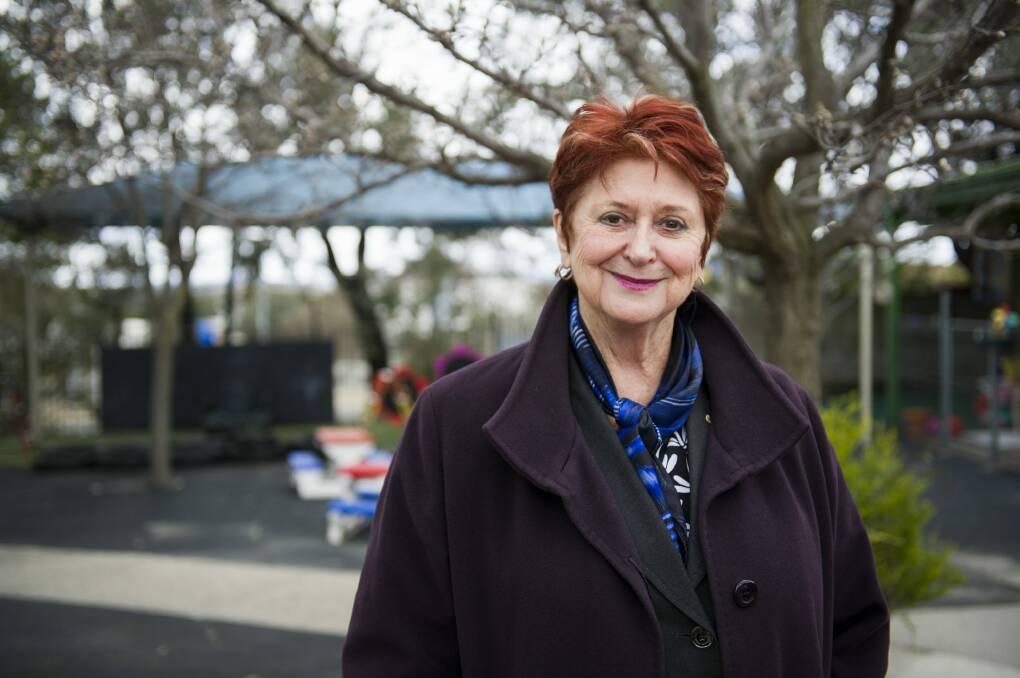 Age Discrimination Commissioner Susan Ryan visits Rainbow Cottage Early Childhood Centre in Belconnen.  Photo: Rohan Thomson