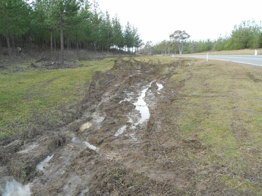 Damage to rural roads in the ACT. Photo: Supplied 
