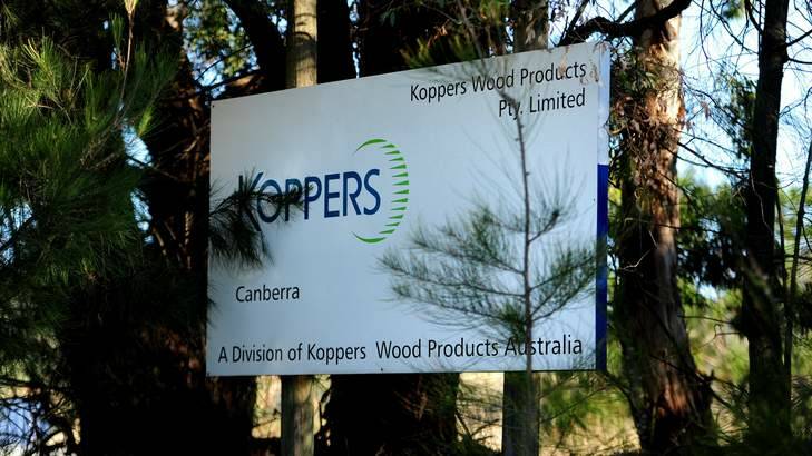 The former Koppers timber treatment plant in Hume, Canberra. Photo: Melissa Adams