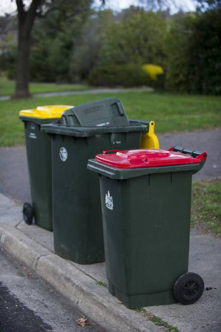 About two-fifths of Canberra suburbs will be affected by the latest round of garbage truck driver strikes.  Photo: Rohan Thomson 