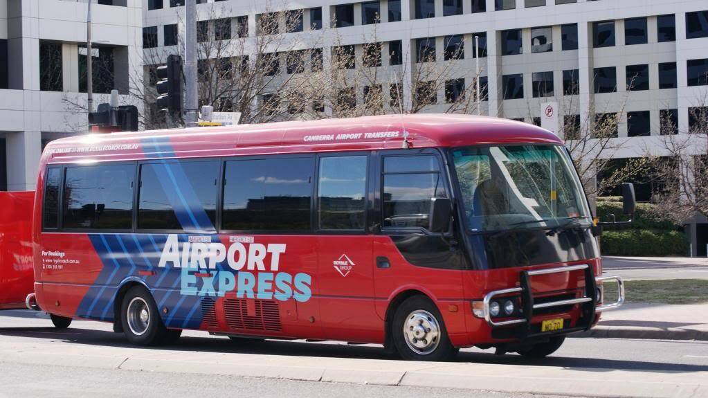Canberra Airport is currently serviced by a privately operated express shuttle. Photo: Supplied