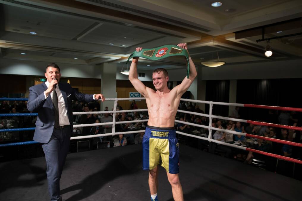 Canberra's David Toussaint crowned new Australian middleweight champion. Photo: Dimitri Yianoulakis