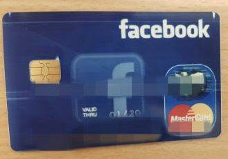 Facebook-branded credit cards were used in the online scam, which has claimed 30 Queensland victims. Photo: Queensland Police Service