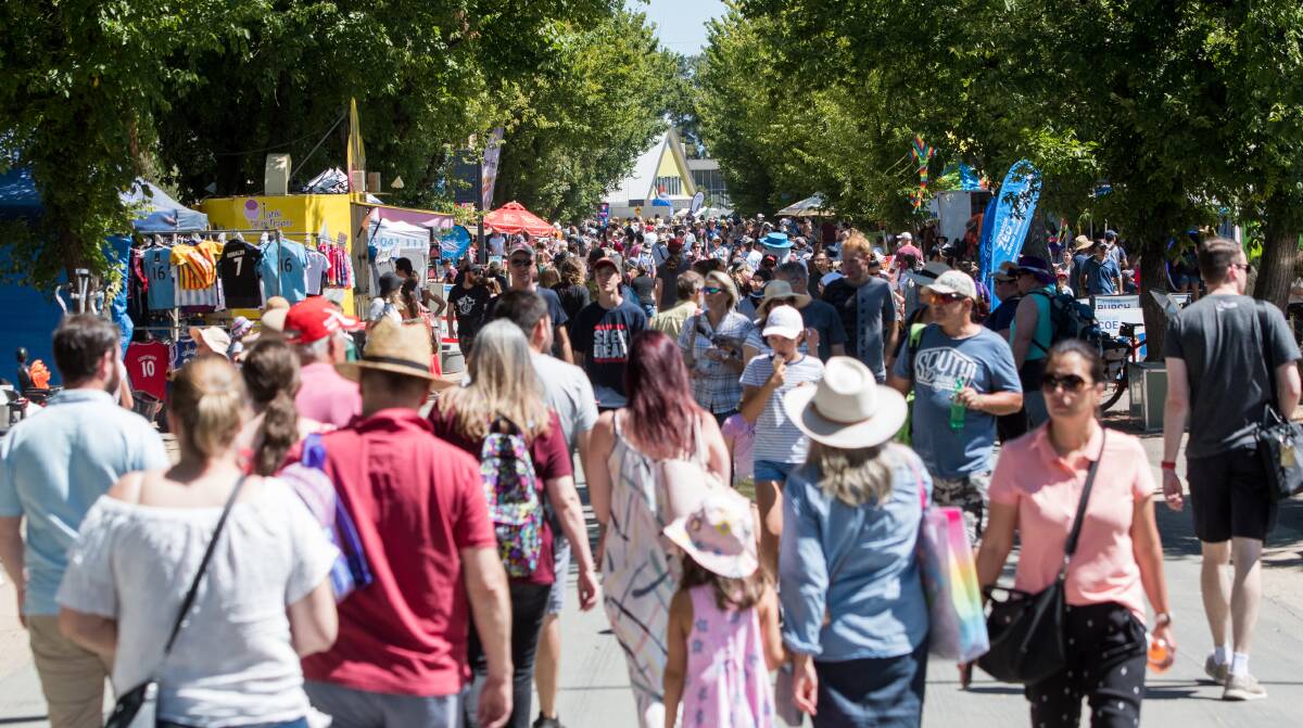 Crowds flock to the Royal Canberra Show on Saturday. Photo: Elesa Kurtz