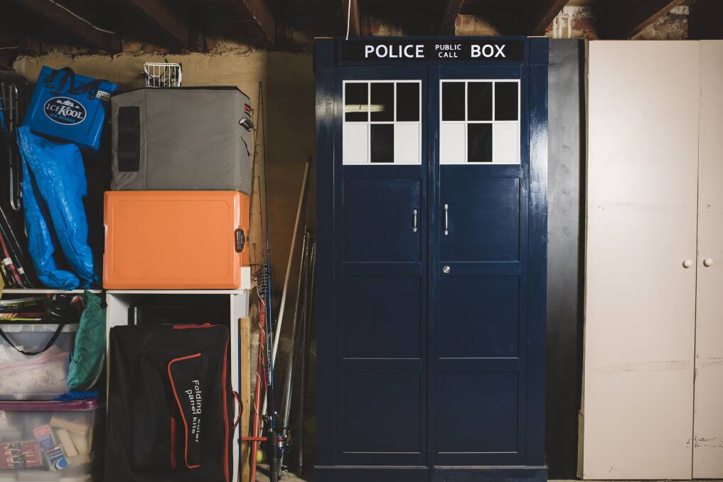 The Tardis is a tribute to daughter Ainsleigh Whipp's obsession with Doctor Who. Photo: Jamila Toderas
