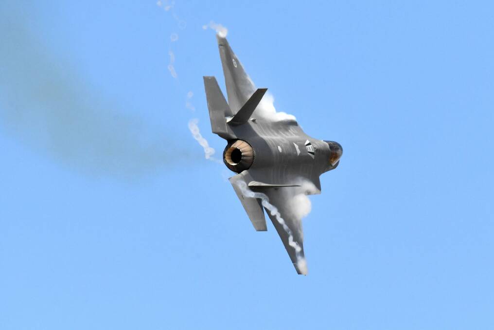 Australia's newest warplane, the F-35 Joint Strike Fighter.  Photo: Joe Armao