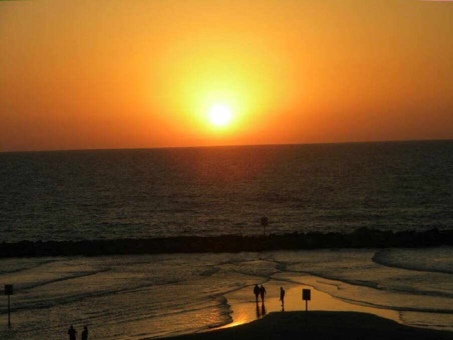 A sunset looking out to sea from Tel Aviv. Photo: Zed Seselja