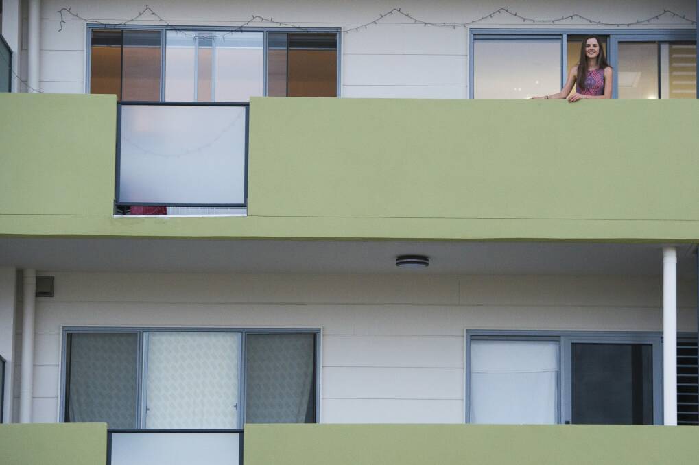 Abbie is one of a growing number of Canberrans buying into high-density housing. Photo: Jay Cronan