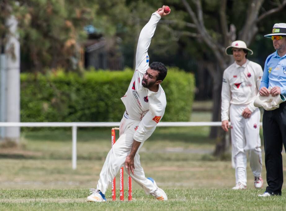 Eastlake's bowler Nikhil Mathai took four wickets. Photo: Elesa Kurtz